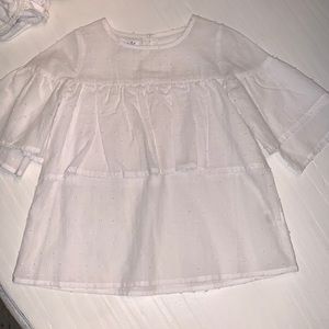 Mudpie white bell sleeve top